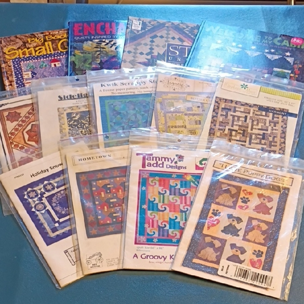 Multiples Quilting Pattern Collection - Blue, Purple, Red